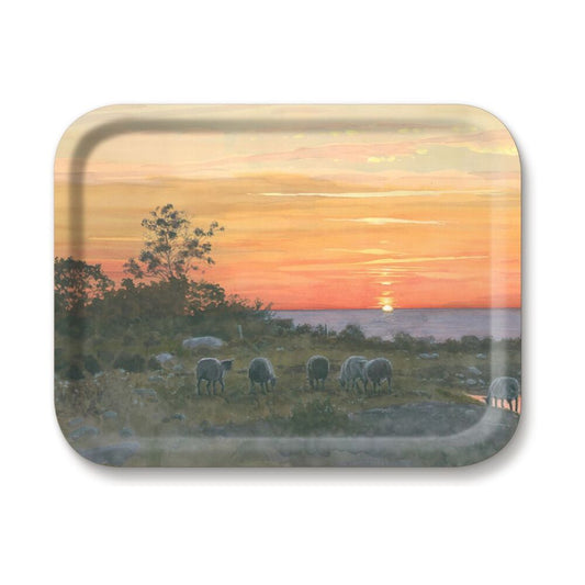 Johan Persson; Serving Tray; 36x28cm - Solnegång i Nedra