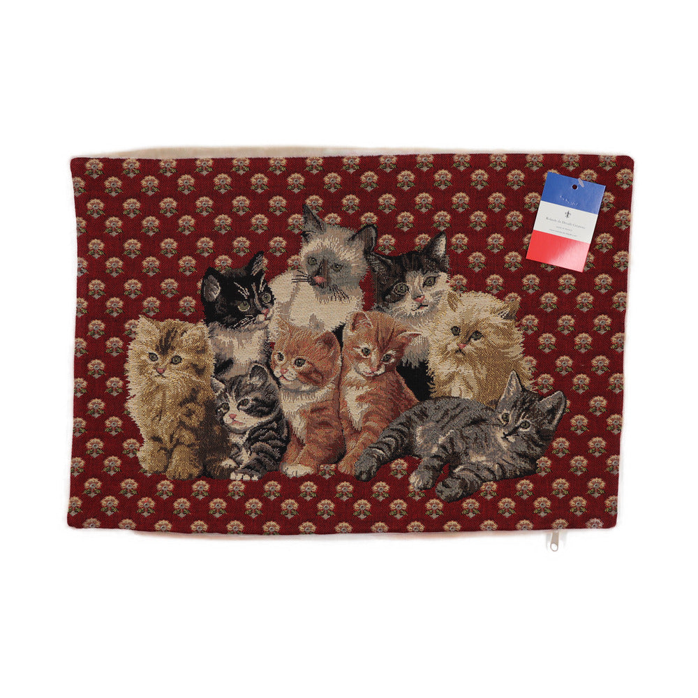 Rolande; Cushion Cover; 30x45cm, Cats Red