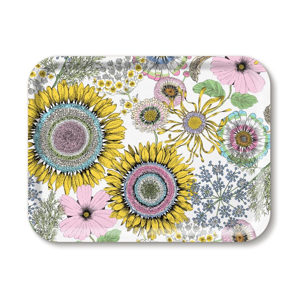 Sunflower White; Serving Tray; 43x33cm