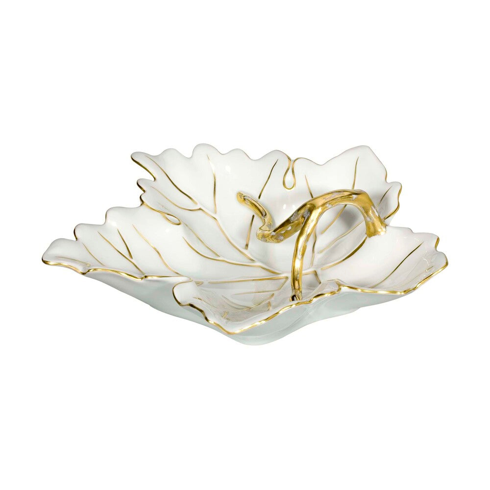 Branco E Ouro; Ashtray; Leaf - Small