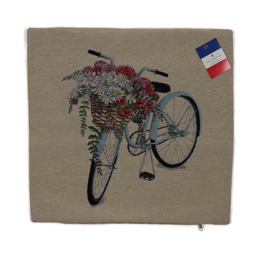 Rolande; Cushion Cover; 44x44cm, Bicycle Flowers